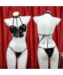 Sailor Moon Inspired Black Bikini Cosplay Outfit for Women