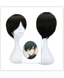 Blue Lock Rin Itoshi Black Short Cosplay Wig