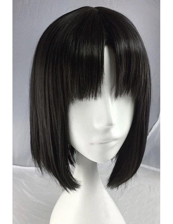 Fate grand order Saber Shiki Ryougi Short Black Straight Cosplay Wig