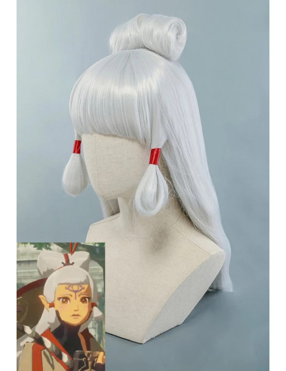 Hyrule Warriors Age of Calamity Impa 80cm Grey Straight Cosplay wigs