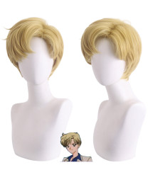 Sailor Moon Tenoh Haruka Short yellow Cosplay Wig