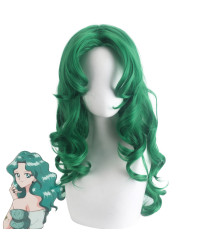 Sailor Moon Kaiou Michiru Green Long Wave Cosplay Wig