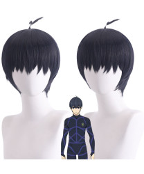 Blue Lock Yoichi Isagi Black Short Cosplay Wig