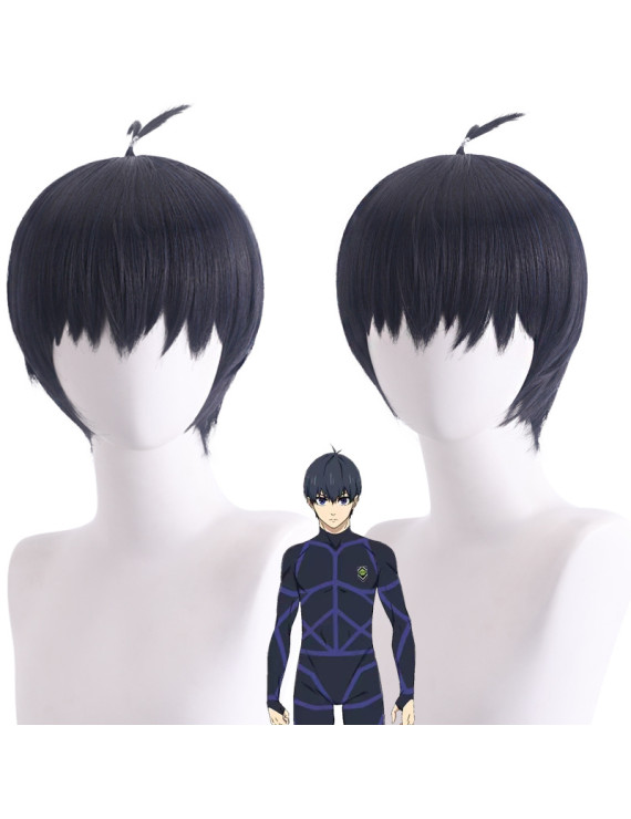 Blue Lock Yoichi Isagi Black Short Cosplay Wig