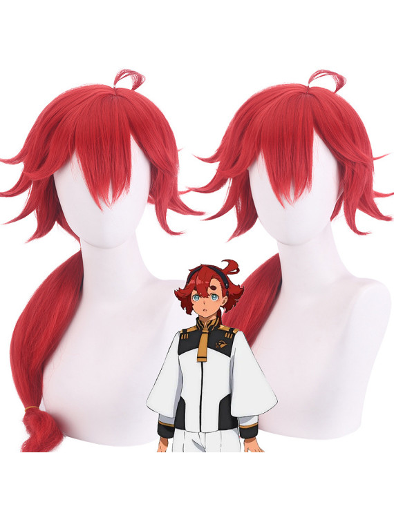 Mobile Suit Gundam: The Witch From Mercury Suletta Mercury Long Red Cosplay Wig