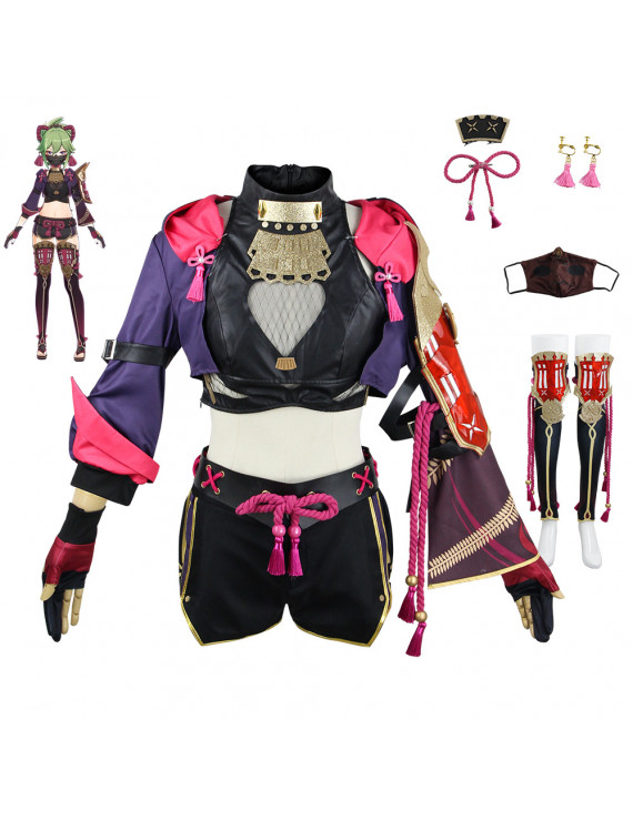 Genshin Impact Kuki Shinobu cosplay costume