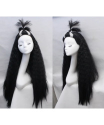 One Piece Knight of the Sea Jinbe Black Cosplay Wig