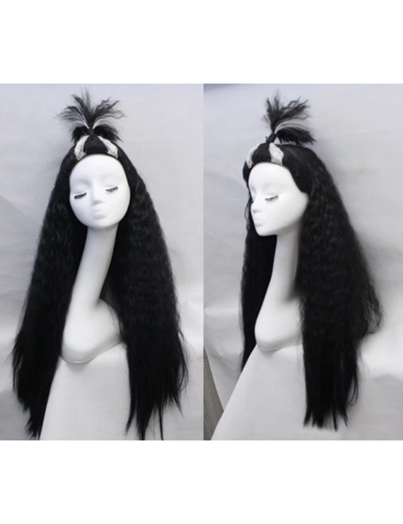 One Piece Knight of the Sea Jinbe Black Cosplay Wig