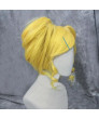 The Powerpuff Girls Rolling Bubbles yellow Short Cosplay wigs with Ponytails