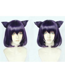 RWBY Blake Belladonna Purple Short Cosplay Wig with ears