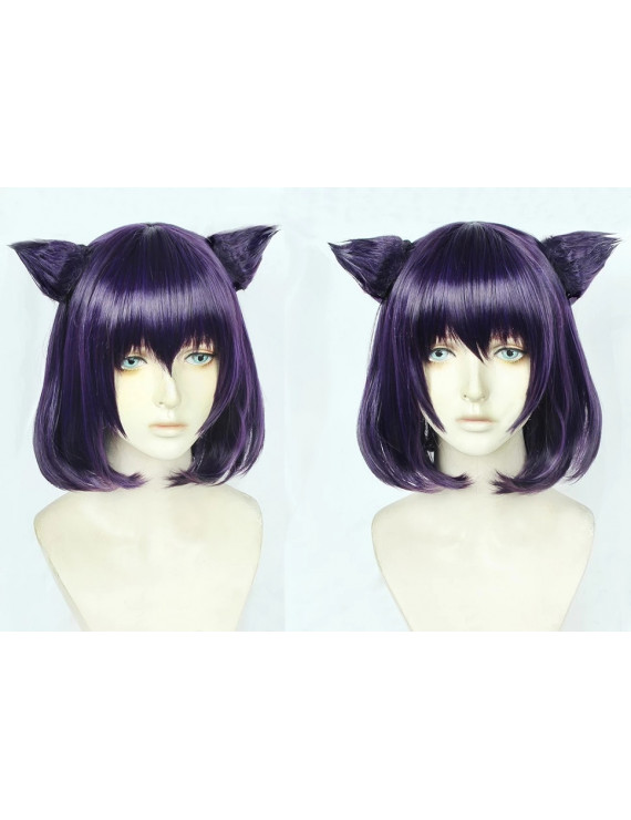 RWBY Blake Belladonna Purple Short Cosplay Wig with ears