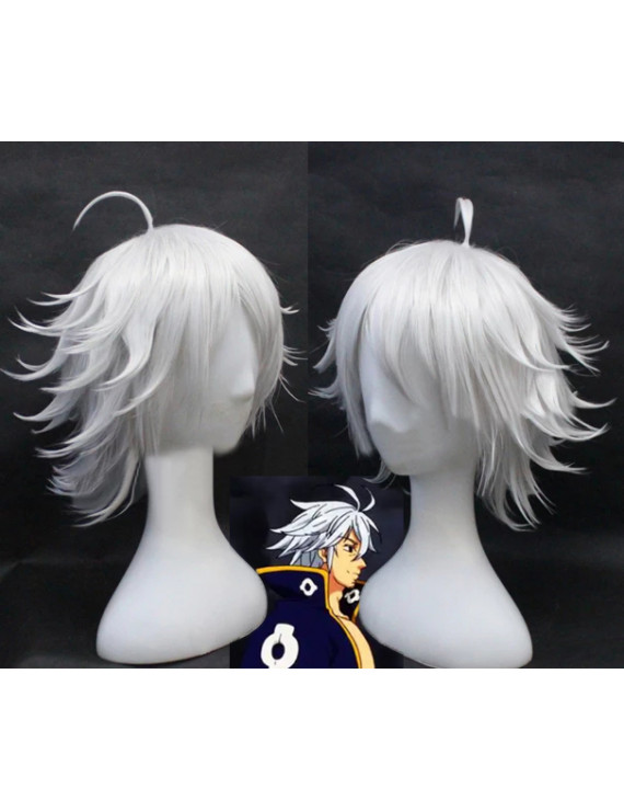 Seven Deadly Sins Estarossa Silver Short Cosplay Wig