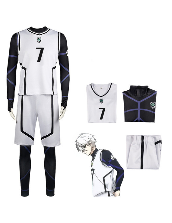 Blue Lock Isagi Yoichi Meguru Bachira Seishiro Nagi White No. 7 15 16 Cosplay Costumes