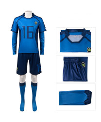 Blue Lock Rin Itoshi Blue Suit Cosplay Costumes