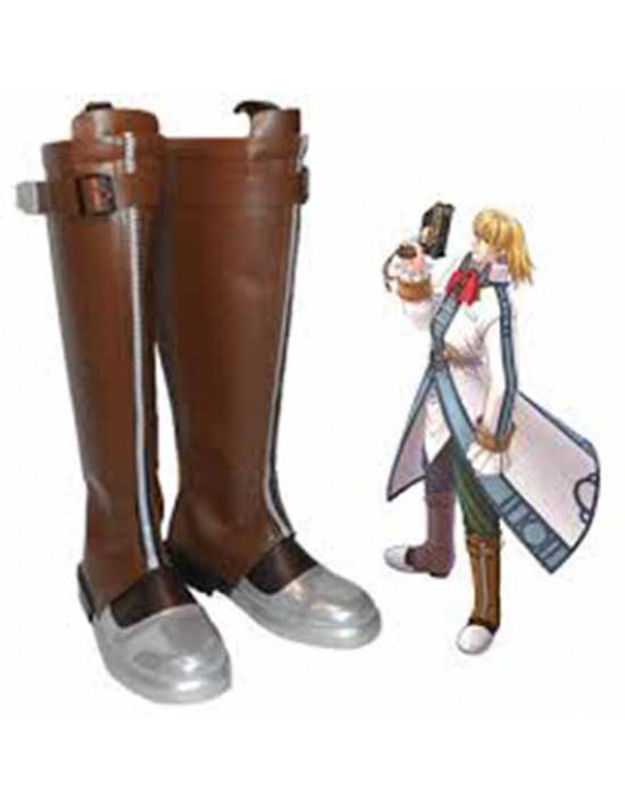 Trails in the Sky Olivier Lenheim PU Leaether Cosplay Shoes