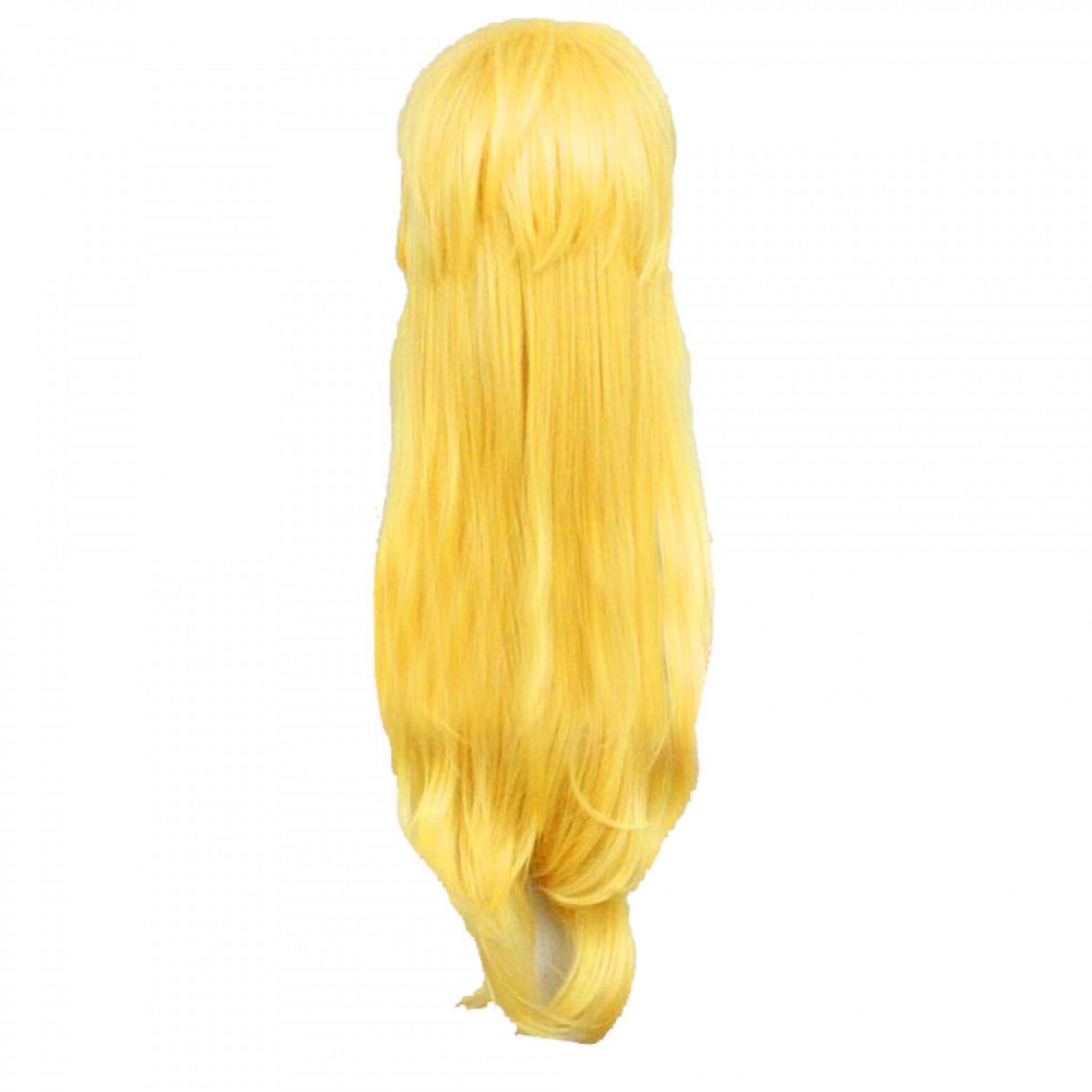 Super Mario Princess Peach Long Wavy Yellow Cosplay Hair Wig ( free