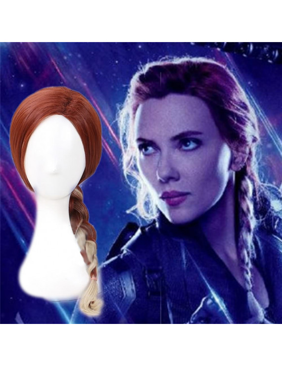 Avengers Endgame Black Widow Long Wavy Cosplay Hair Wig