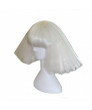 The Famous Star Lady Gaga Cosplay Wig Blunt Fringe White Wig Performance Wig