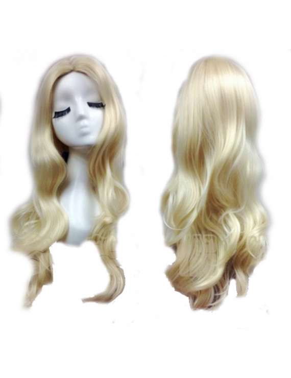 Black Canary Long Wavy Cosplay Hair Wig Golden Black Canary Anime Styled Wig