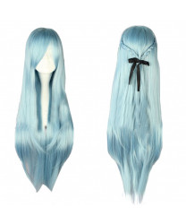 Alfheim Online Asuna Cosplay Wig Long Straight Light Blue Anime Styled Wig