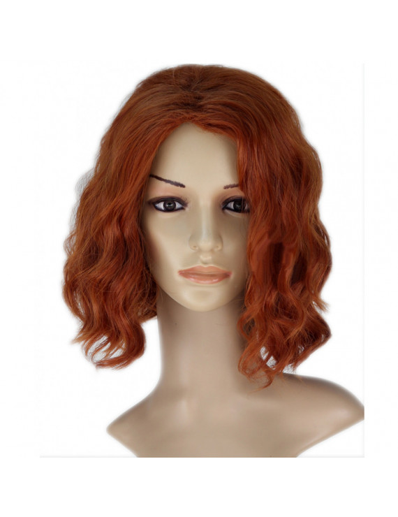 Black Widow Wig Avengers Black Widow Cosplay Wig Short Wavy Wig