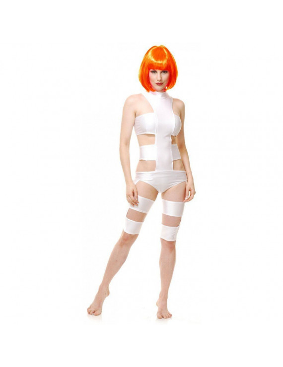 The Fifth Element Leeloo Orange Short Bob Cosplay Hair Wig