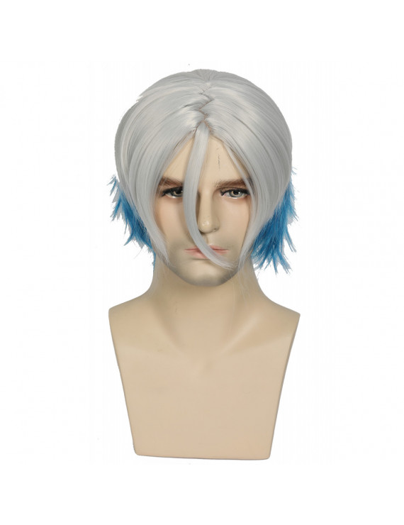 Halloween Cosplay Ready Player One Cosplay Parzival Offwhite Lake Blue Wig