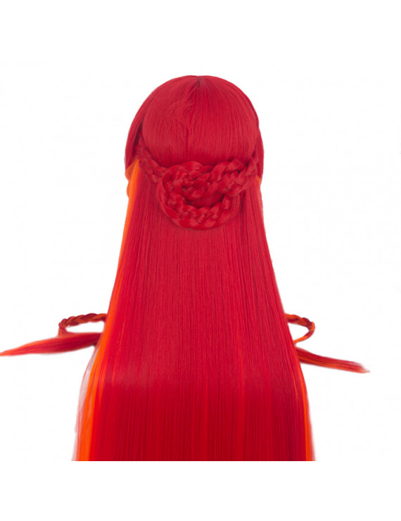 Re CREATORS Selesia Yupitiria Wig Bright Orange Long Straight Matte Silk Wig