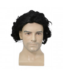 Game of Thrones 6 Jon Snow Cosplay Wig Short Black Curly Halloween Party Wig