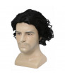 Game of Thrones 6 Jon Snow Cosplay Wig Short Black Curly Halloween Party Wig