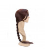 Tomb Raider Lara Croft Brown Long Braided Hair Cosplay Wig