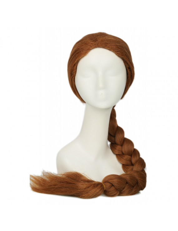 Shrek Princess Fiona Ultra-long Brown Braid Cosplay Wig