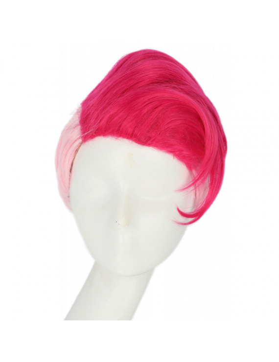 Zarya Red Pink Blended Short Wig Overwatch Cosplay Hair Wig