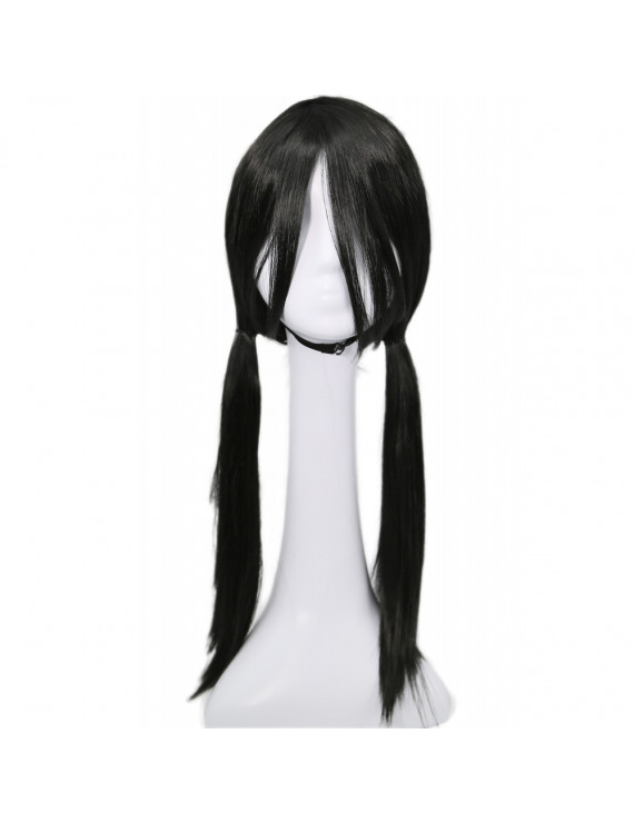 Dragon Ball Videl Black Long Straight Cosplay Hair Wig