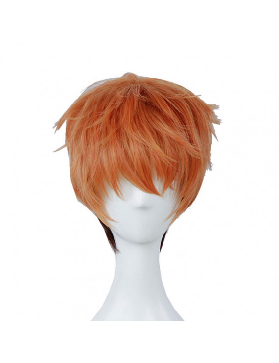 Zootopia Nick Wilde Cosplay Hair Wig Disney Short Orange Anime Styled Wig with Wig Cap