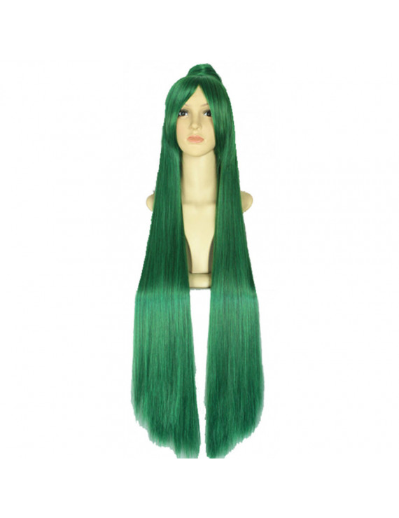 Sailor Pluto Long Straight Green Wig