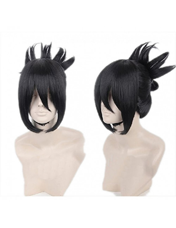 One Punch Man Speed Sonic Short Black Topknot Prestyled Costume Cosplay Hair Wig