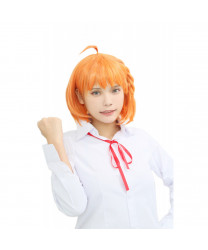 Takami Chika Wig Love Live Sunshine Cosplay Anime Short Orange Synthetic Hair Wig 40cm