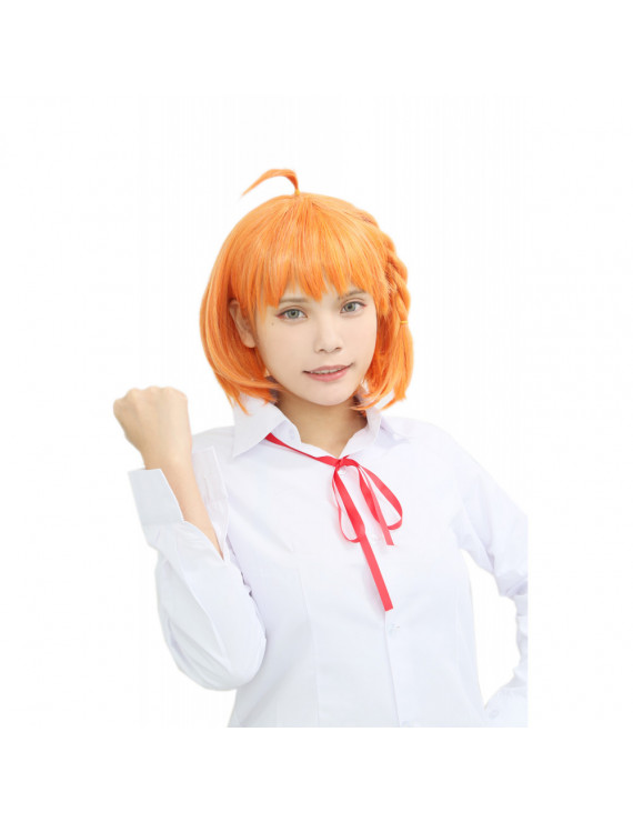 Takami Chika Wig Love Live Sunshine Cosplay Anime Short Orange Synthetic Hair Wig 40cm