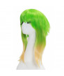 Vocaloid Camellia Gumi Cosplay Wig Short Straight Gradient Green Color Party Wig 45cm