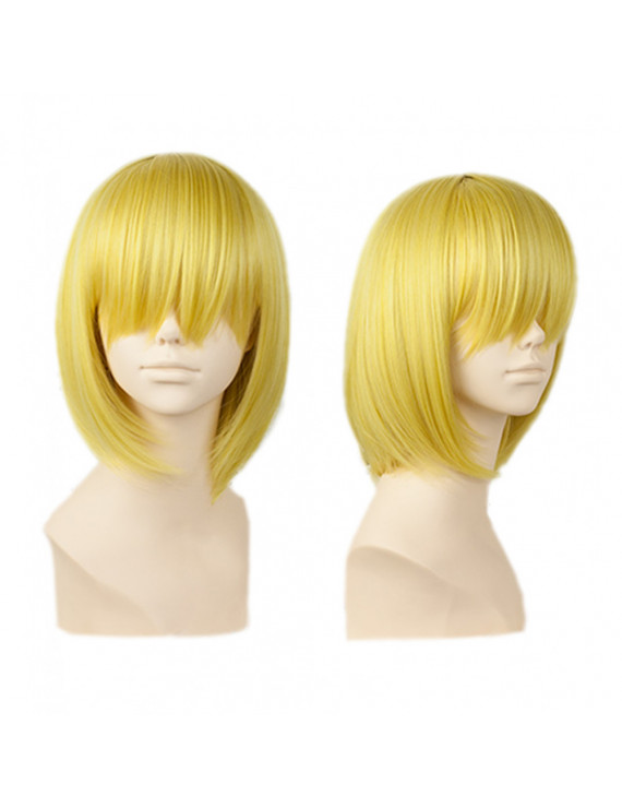 One Piece Sanji Short Straight Golden Blonde Party Cosplay Wig