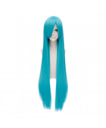 Bisca Mulan Long Straight Blue Cosplay Wig Fairy Tail Anime Styled Wig 100cm