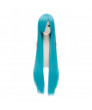 Bisca Mulan Long Straight Blue Cosplay Wig Fairy Tail Anime Styled Wig 100cm