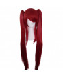 Fairy Tail Erza Scarlet Anime Long Straight Red Cosplay Hair Wig With Bunches