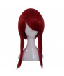 Fairy Tail Erza Scarlet Anime Long Straight Red Cosplay Hair Wig With Bunches