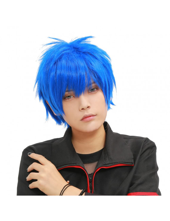 Fairy Tail Gerard Cosplay Wig Short Royal Blue Heat Resistant Anime Party Wig