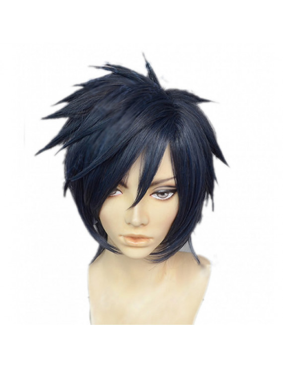 Touken Ranbu Shokudaikiri Mitsutada Wig Short Blue Black Costume Cosplay Wig