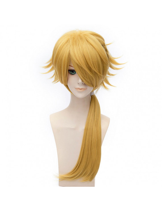 Touken Ranbu Shishiou Long Golden Anime Cosplay Hair Wig