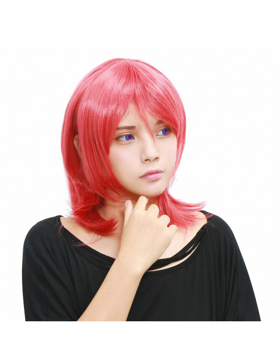 Love Live Maki Nishikino Wig Short Watermelon Red Wavy Wig