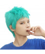 One Piece Roronoa Zoro Cosplay Short Blue Green Wig